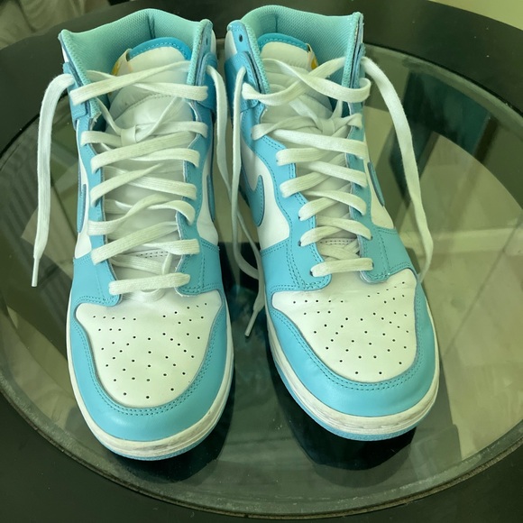 Nike mens retro high dunks -Blue chill and white - Picture 2 of 4